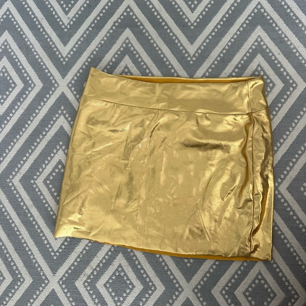 Gold Mini Skirt